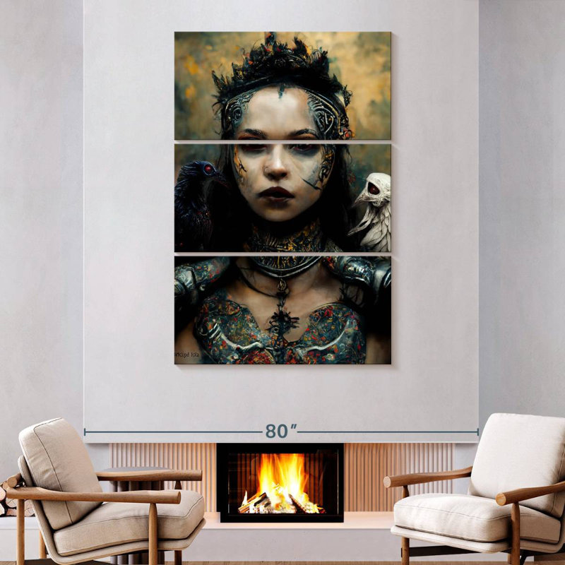 Hitzel Raven Queen, 74" H x 48" W