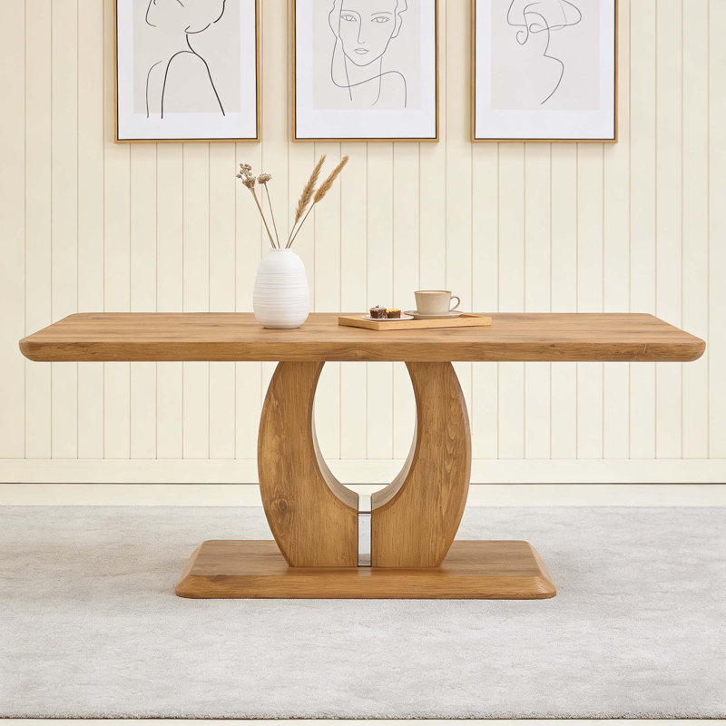 Simple Luxury Rectangular Coffee Table, Versatile for Study, Work, and Dining with Durable MDF Construction