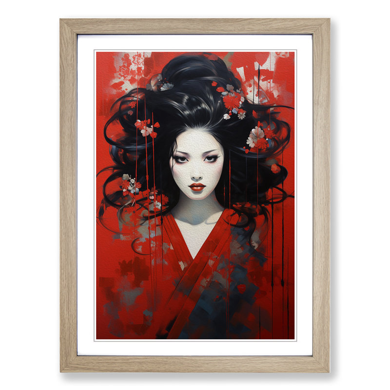 Single Picture Frame Print on Wood, Oak Framed, 34cm H x 25cm W