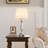 23'' Modern Sliver Metal Table Lamp Set with Touch Control and USB A&C
