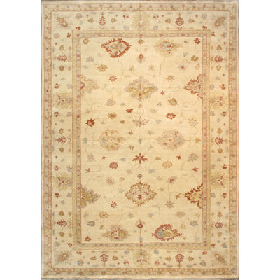 Tapis ivoire / beige / brun Oushak