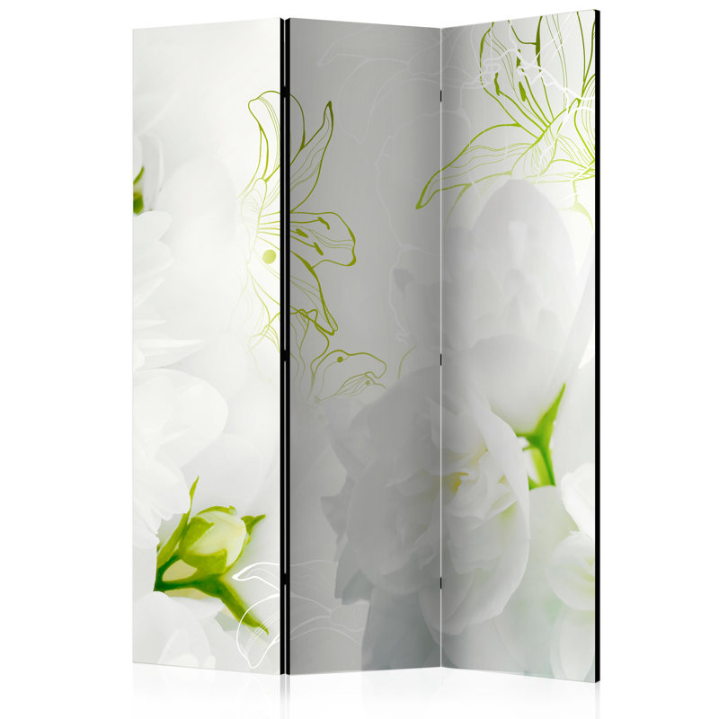 Solid Wood Folding Room Divider, 3
