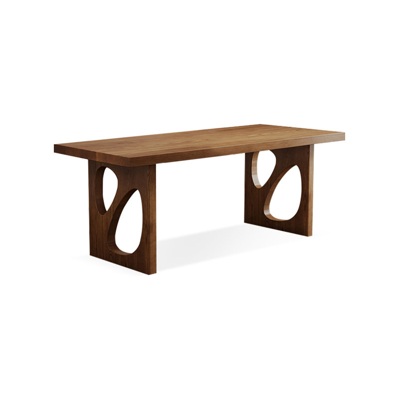 Bureaux rectangulaires bruns en bois massif, H 29,53 po x l 62,99 po x P 27,56 po