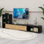 Meuble télé extensible avec tablettes à 3 niveaux, centre de divertissement réglable avec armoires de rangement-828802706