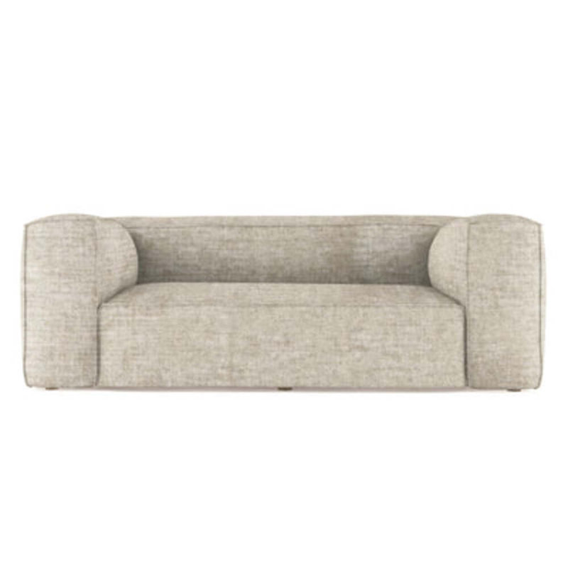 Canapé surdimensionné Varick, H 30 po x l 84 po x P 47 po, Patiné, Velours écrasé huître