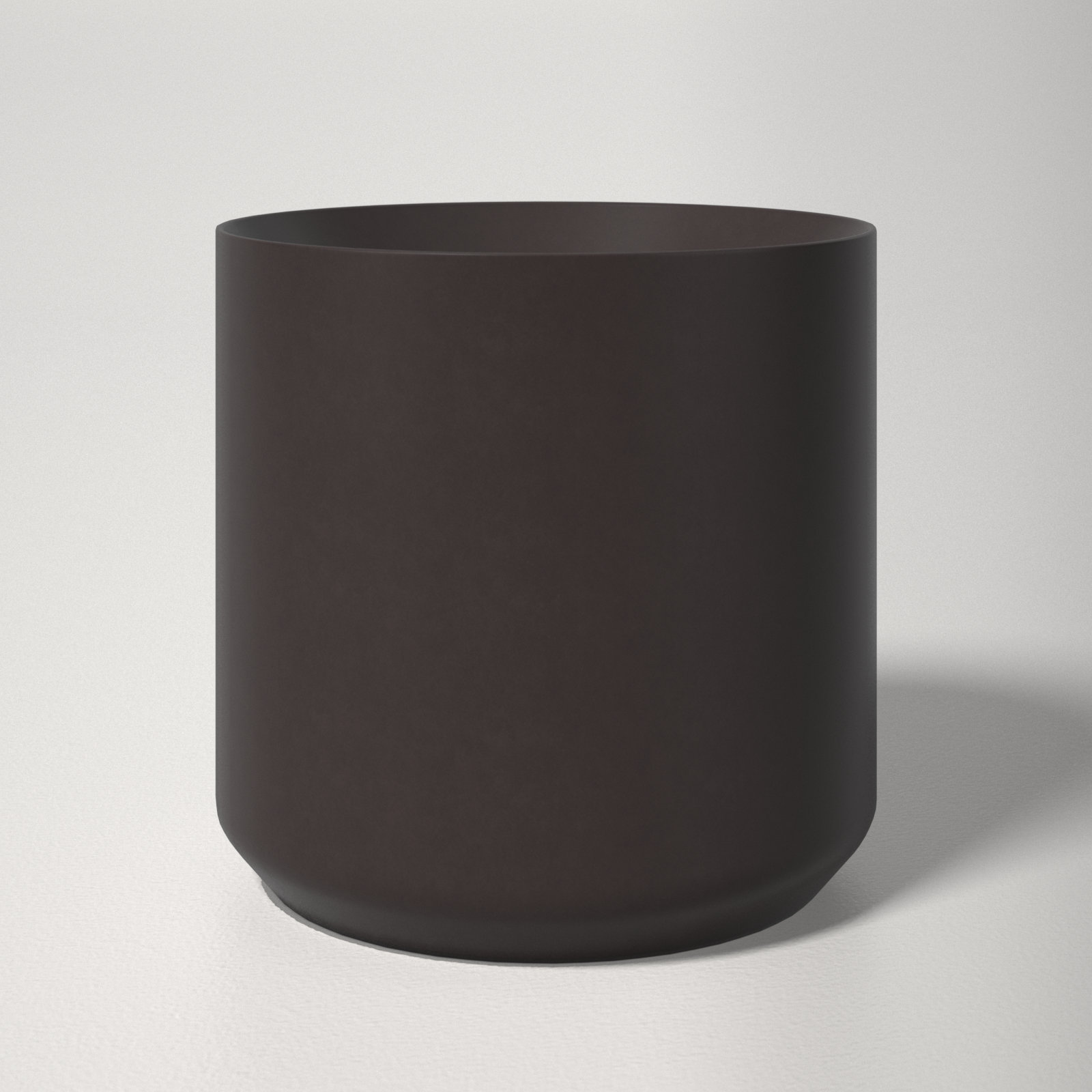 Parsons Handmade Ceramic Pot Planter, Black, 11.75" H x 12" W x 12" D