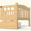 Lit plateforme avec garde-corps pleine longueur, lit plateforme pour enfants avec tiroirs de rangement, tête de lit enfantine et mignonne-320053800-320053807