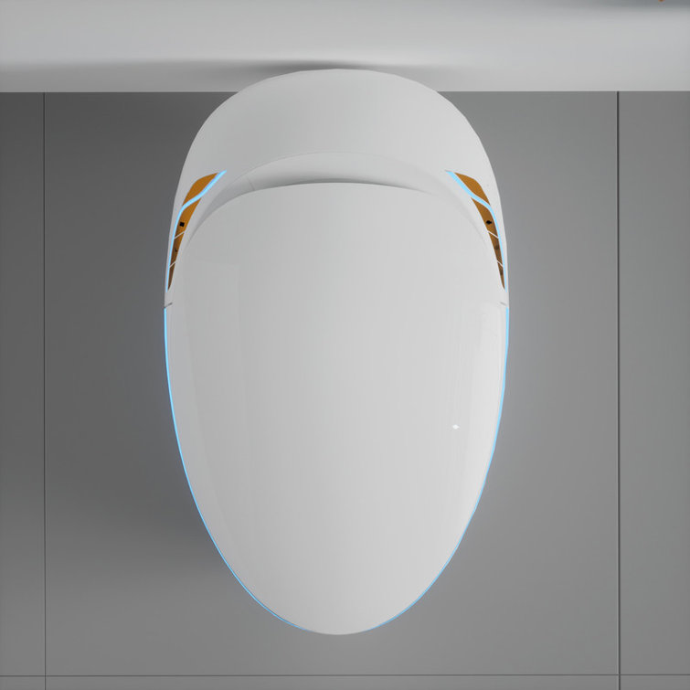 Smart Toilet with Bidet Built In, Intelligent One Piece Toilet , Auto Open/Close Seat Foot Sensor