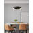1-Light Matte Black LED Halo Ring Chandelier-72721741