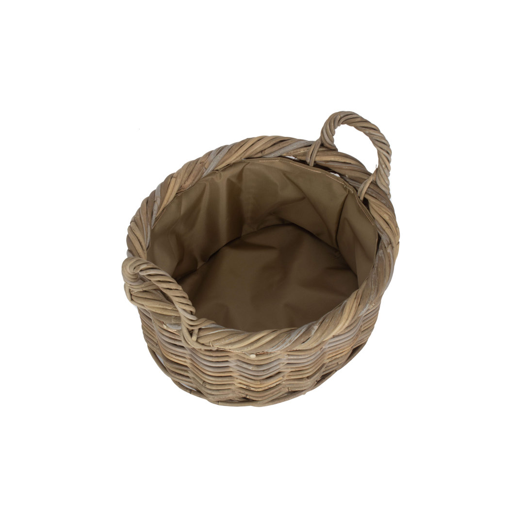Rattan Storage Basket with Lining
