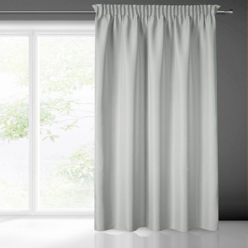 Rita 5 Slot Top Blackout Curtain, Steel