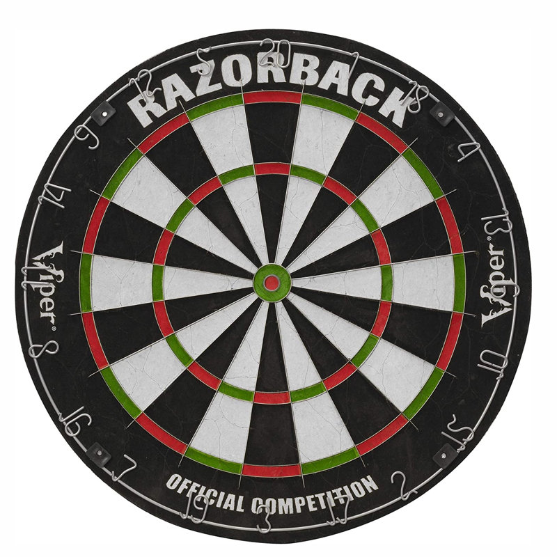 Viper Official Competition Razorback Bristle Cork Dartboard with Darts