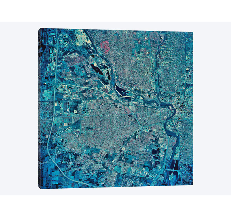 «Columbus, Ohio» par Stocktrek Images, impression sur toile tendue, H 37 po x l 37 po x P 1,5 po, Toile tendue, Pas de tapis