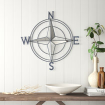 Thirstystone Compass Rose Wall Art, Made Of Laser Cut Metal, Beautiful  Living Room, Kitchen Or Bedroom Decor, Farmhouse Style, 20 in, Natural  Fusion