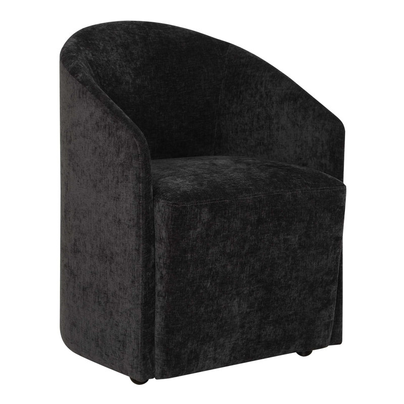 Uttermost Harbor Charcoal Dining Chair, Black