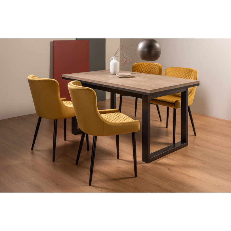 Faysal 4 - Person Extendable Dining Set, Mustard