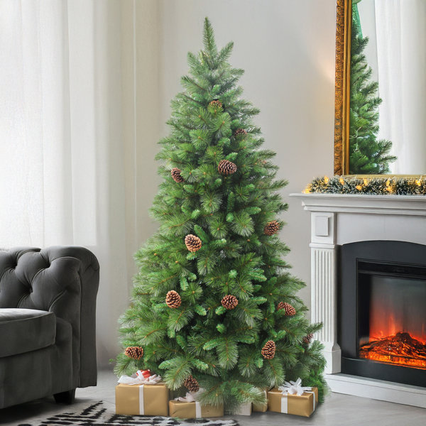 The Seasonal Aisle Artificial Pine Christmas Tree | Wayfair.co.uk