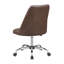 Chaise de bureau réglable brune et chromée