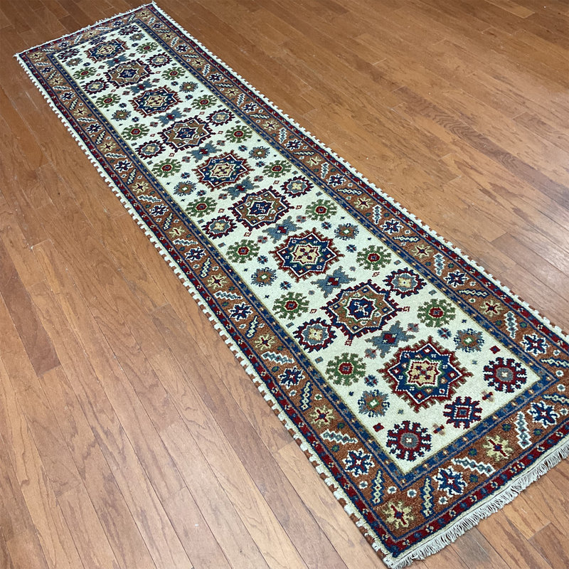  Handmade Kazak Wool Runner