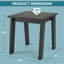 Chaise de patio basse avec combinaison de table d'appoint, PEHD
