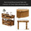 Console rétro en bois courbé avec 3 tiroirs, table d'entrée de 43 po avec tablette de rangement, canapé derrière le canapé avec pieds en bois massif pour le couloir du salon-763153482