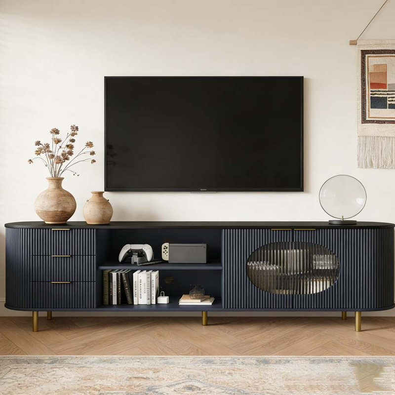 Meuble télé 65 po, Bleu