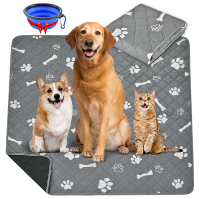 Washable Pee Pads for Dogs, Non-Slip, Highly Absorbent, Reusable, Waterproof Pet Training Pads for Playpen, Crate, Cage