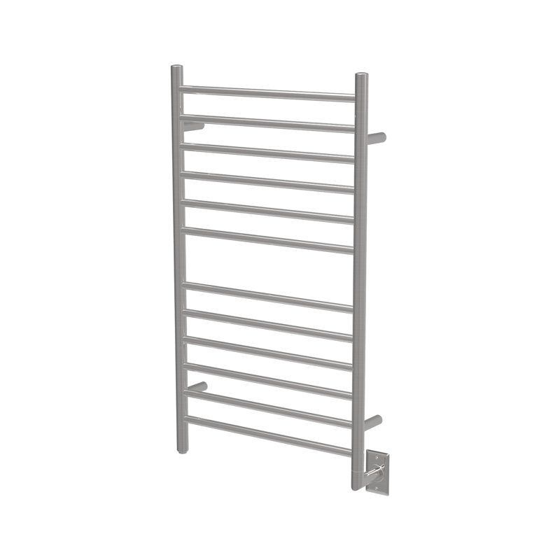 Radiant Large Straight Electric Towel Warmer Hardwired or Plug in, Brushed