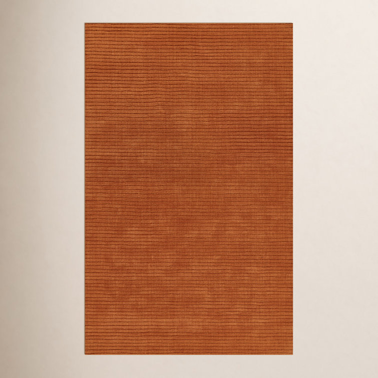 Guiness Hand Loomed Wool Rust Rug