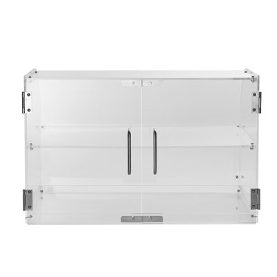Pastry Display Case, 2-Tier Commercial Countertop Bakery Display Case, Acrylic Display Box with Rear Door Access & Removable Shelves, Keep Fresh for Donut Bagels Cake Cookie, 22"x14"x14"