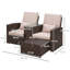 Julietta 165cm Long Chaise Lounge Set with Cushions and Table