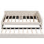 Grand lit plateforme tapissier avec lit gigogne simple de taille moderne et gigogne, espace-1516123648