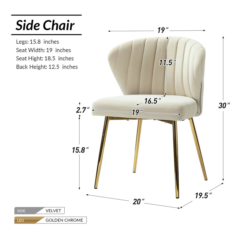 Chaise à oreilles Leona, Velours havane