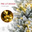 Sapin de Noël artificiel mince de 5 pi avec 110 lumières DEL blanc chaud et 294 pointes pour la décoration de Noël-804713522