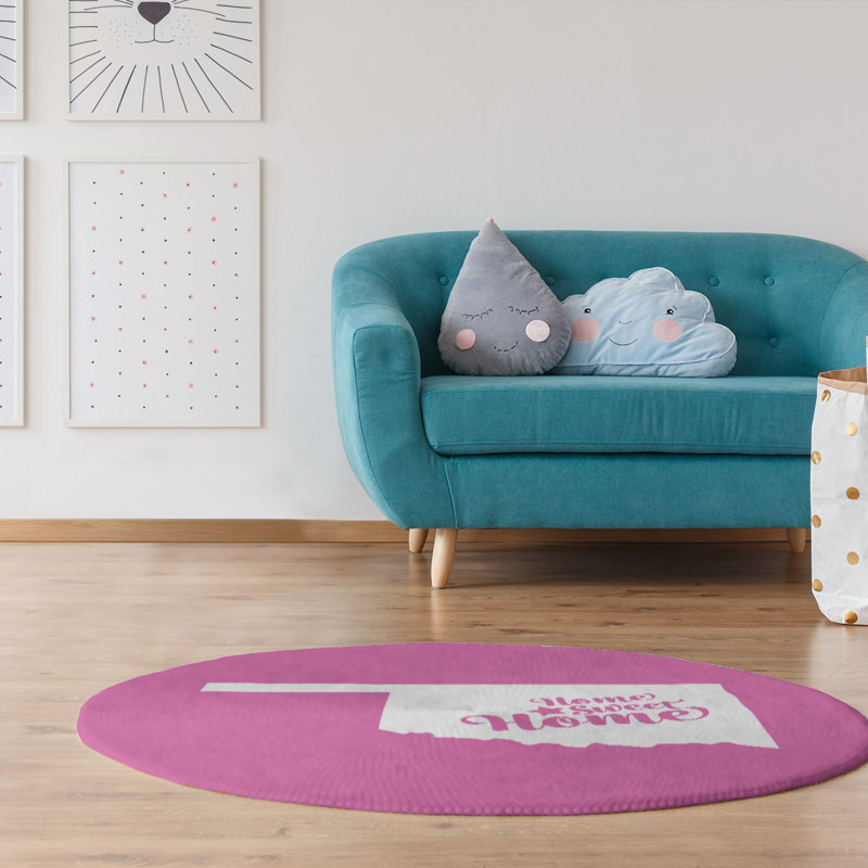 Chenille Indoor Rug, Round 5'