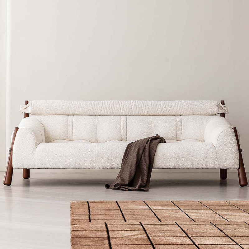 Magill Upholstered 86.61'' Sofa, White