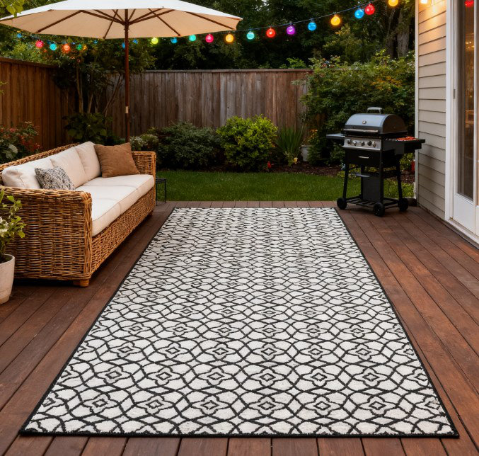 Tapis de patio, tapis d'extérieur réversible