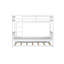 Lit simple superposé en bois d'hévéa simple avec lit gigogne, convertible en lit simple, lit superposé simple avec échelle et garde-corps de sécurité-1221768009