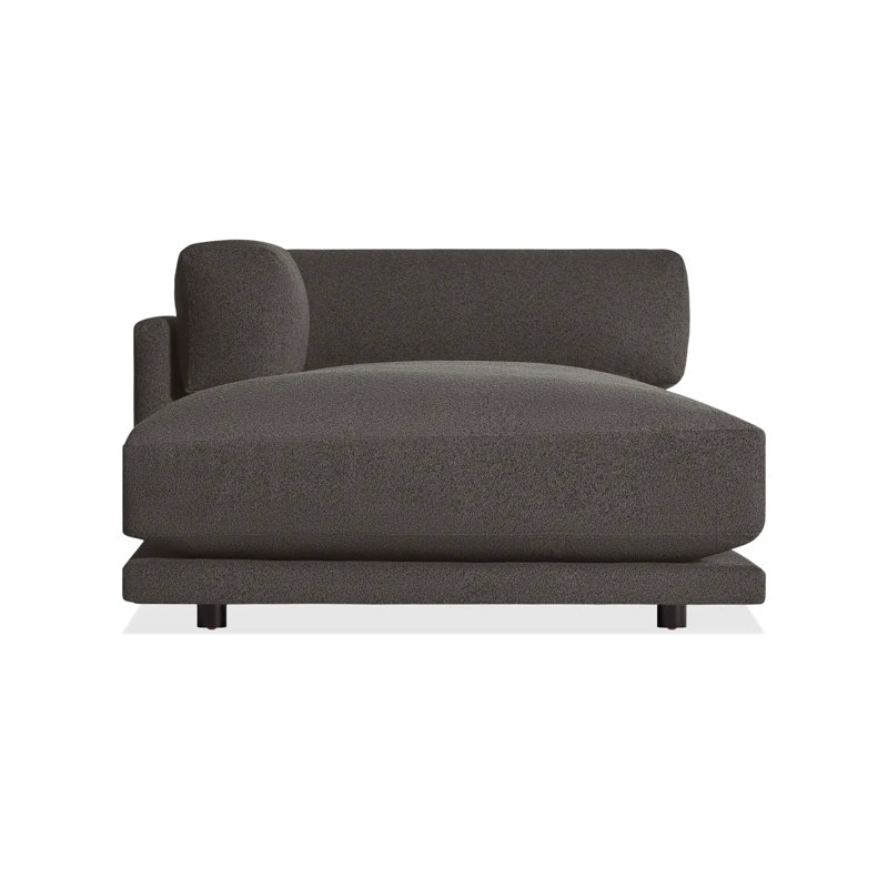 Sunday Chaise Lounge, Right Hand Facing, Kelso Charcoal 100% Polyester
