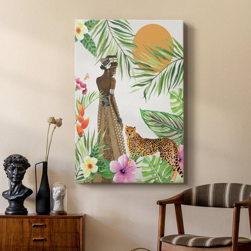 Feline Tropics I - galerie sur mesure, H 12 po x l 8 po