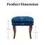 Tabouret de coiffeuse rembourré de 18,5 pouces avec pieds en bois massif-531870967
