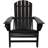 HDPE Weather-Resistant Adirondack Chair with Drink Holder - Black-1041054349