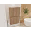 Armoire latérale de salle de bain à fixation flottante 36 pouces avec 6 portes à fermeture douce