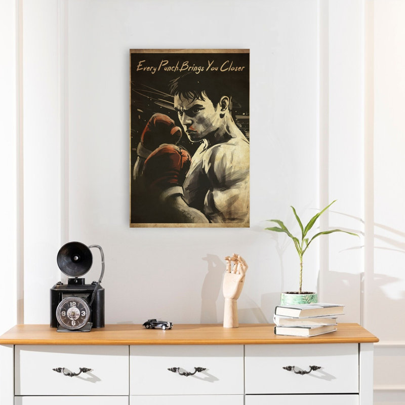 Intense Boxer Contemporary Wall Art Print by Fadil Roze - Wrapped Canvas Print, 60.96cm H x 40.64cm W