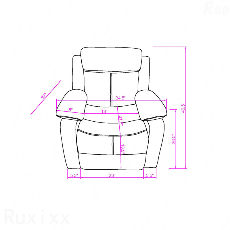 Glider Perfect For Modern Lounges Recliner With Led