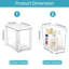 Ensemble de 4 tiroirs de rangement empilables transparents, bacs de rangement en plastique de 9,7 pouces de hauteur pour la salle de bain, armoire de rangement sous le lavabo-125344429