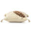 Housse de coussin en polyester orange / beige