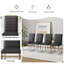 4 chaises de bureau robustes en fer