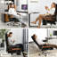 Fauteuil de direction double rembourré avec repose-pieds-1888495435