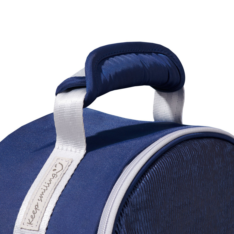 Sac isotherme à deux niveaux, jaune, Bleu marine